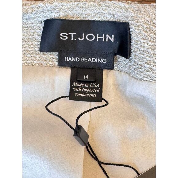 STUNNING NWT St. John Hand Beaded Luxury Jacket Sz 14 - A True Investment Piece! - Picture 7 of 12